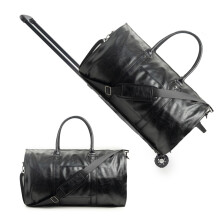 Rolling Garment Bag with Wheels for Women, Travel, Suits and Dresses, Pure Black B