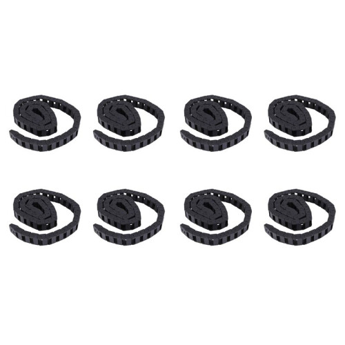 8pcs 10 X 20mm 1M Open  Both Side Plastic Towline Cable Drag Chain