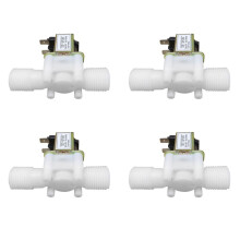 4X 12V 1/2 Pouces Air Magnetique en Plastique Electrique D'Eau de Valve Electromagnetique de N / C Normalement Ferme