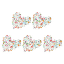 500Pcs Mixed Painted Letter Alphabet Wooden Sewing Button Scrapbooking