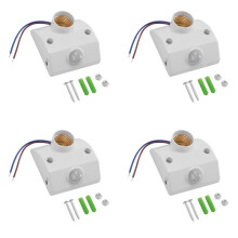 4X Base Socket IR Lamp Bulb Movement Detector
