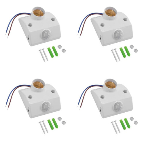 4X Base Socket IR Lamp Bulb Movement Detector