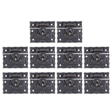 10X Houten Kist Borstkist Rechthoekige Gesp Sluiting Hasp-Sluitingen Bronskleurig