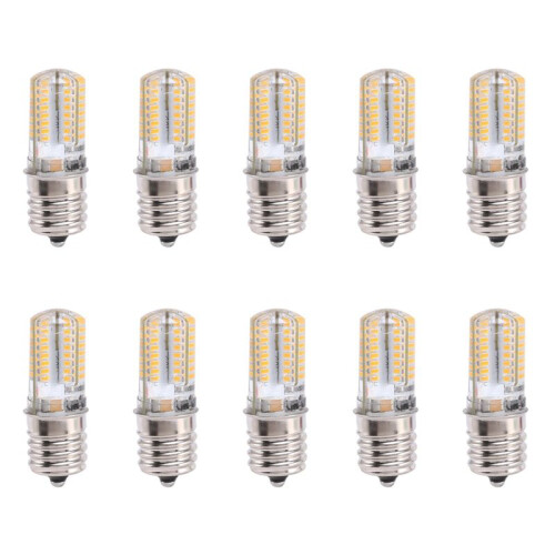 10X E17 Socket 5W 64 LED Lamp Bulb 3014 SMD Light Warm White AC 110V-220V