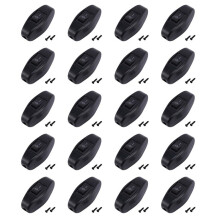 20X Black Bedroom Off Button in 6A/250VAC 10A/125VAC