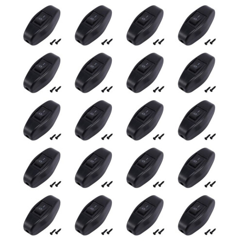 20X Black Bedroom  Off Button in   6A/250VAC 10A/125VAC