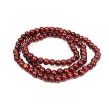 10X Bracelet de Chaine de Priere en Bois de 108 Pcs de Bouddha Bouddhiste Mala Violet-Rouge