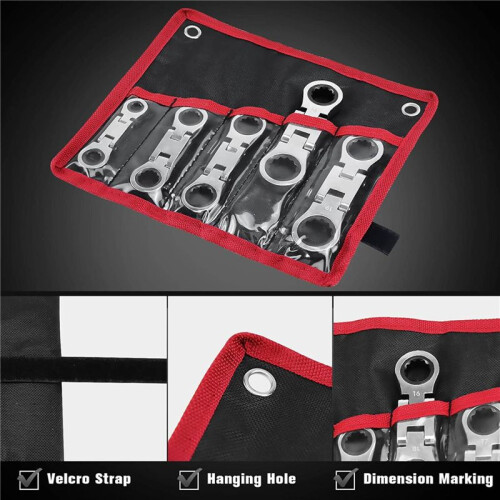 10-Piece Flex- Stubby Ratcheting Combination Wrench Set,  Wrench Set, Double Box End Flex-,  Spanner Set 2