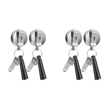 4-Pack Robuuste Intrekbare Trekpen, Potloodhouder, Universele Intrekbare Sleutelkoordpen voor Timmerlieden, Verpleegsters, Serveersters