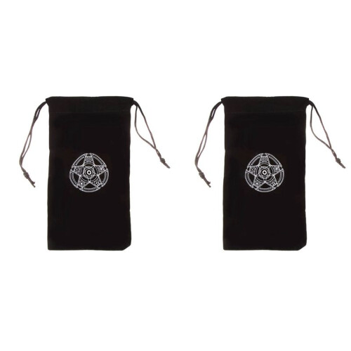 2 PC Tarot Storage Bags Altar Tarot Box Tarot Card Divination Bag Board Game Drawstring Package