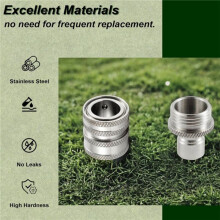 4X Garden Hose Quick Connect Stainless Steel Water Hose Connector 3/4 Inch GHT Quick Release Connector