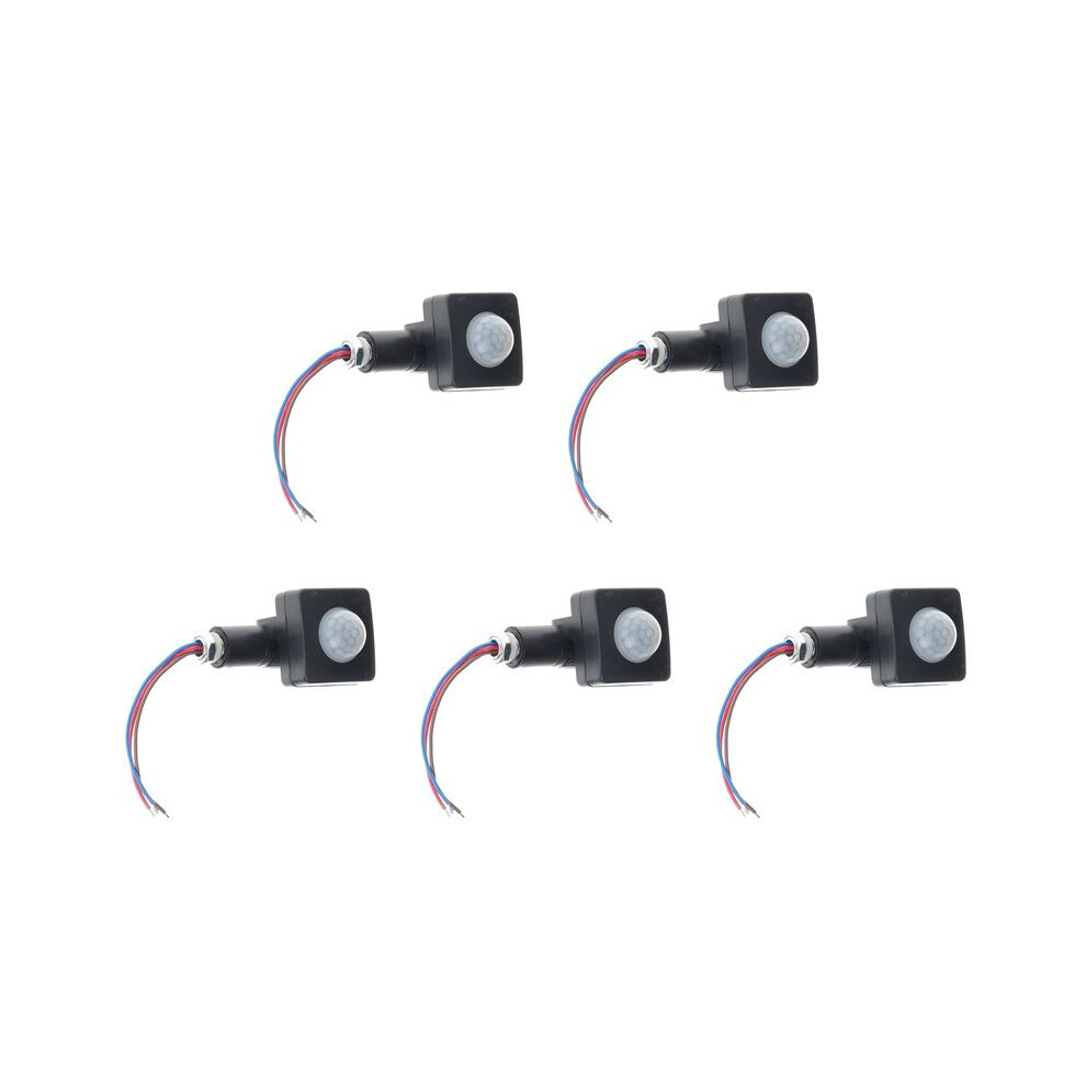 5X Ac85-265V Ip65 Motion Sensor Adjustable Pir Ultrathin Led Light Pir Outdoor Motion Sensor Detector,10Mm Black 6032653248014