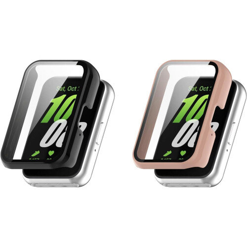 Case with Tempered Glass Screen Protector for Samsung Galaxy Fit3, 2 Pack, HD Full Coverage, R390