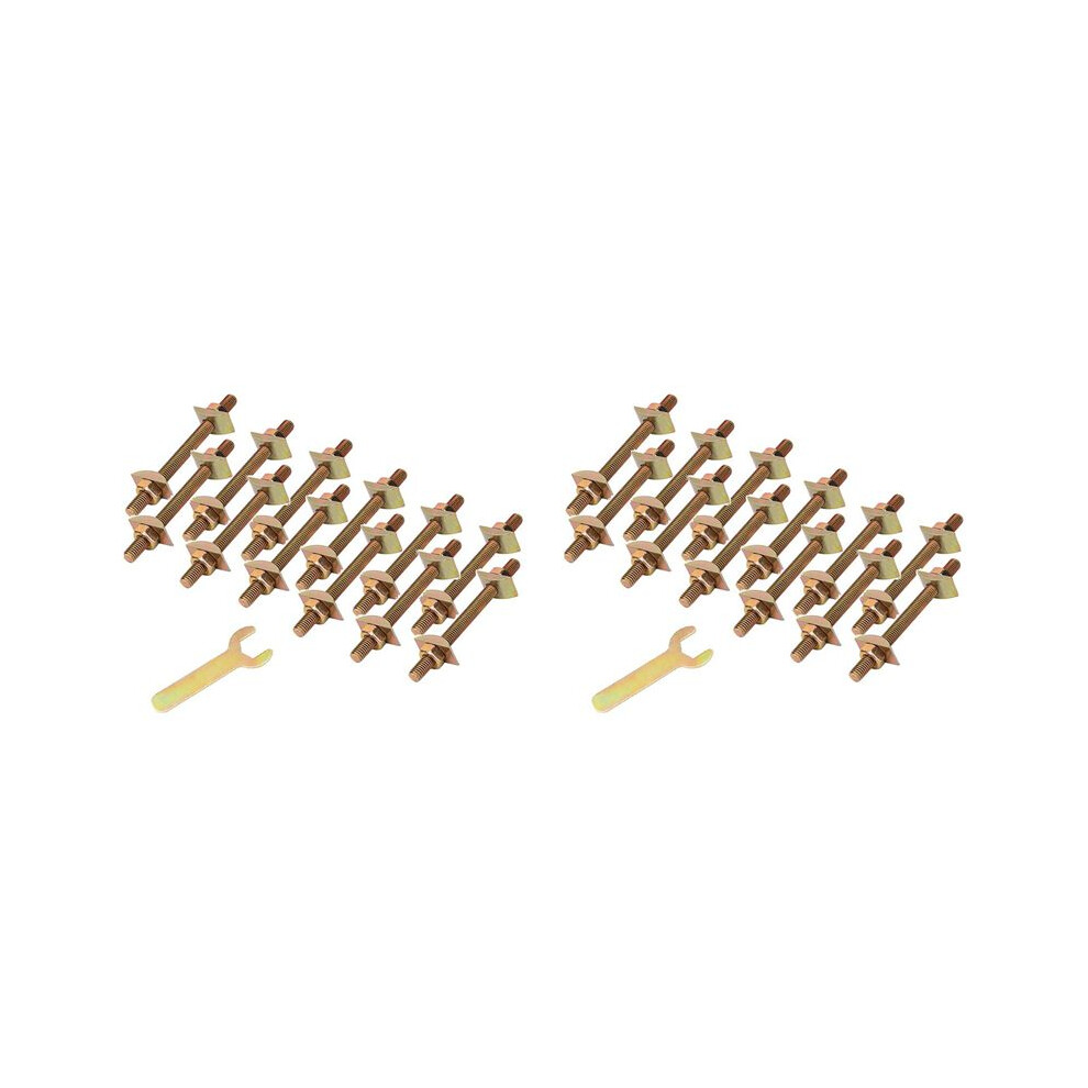 24Pcs Countertop Connector Bolts, M8x100mm Countertop Joint Fasteners, Furniture Fastening Connectors 6033360104518