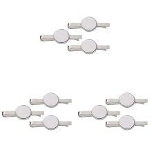 9X Sublimation Tie Clip Blanks for Men Metal Tie Bars Heat Transfer DIY Tie Pins Pinch Clip