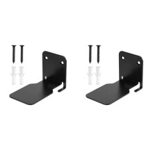 2X Stainless Steel Bookshelf Heavy-Duty Stylish Floating Bookshelf Set Space-Saving Wall Mounted Shelves A