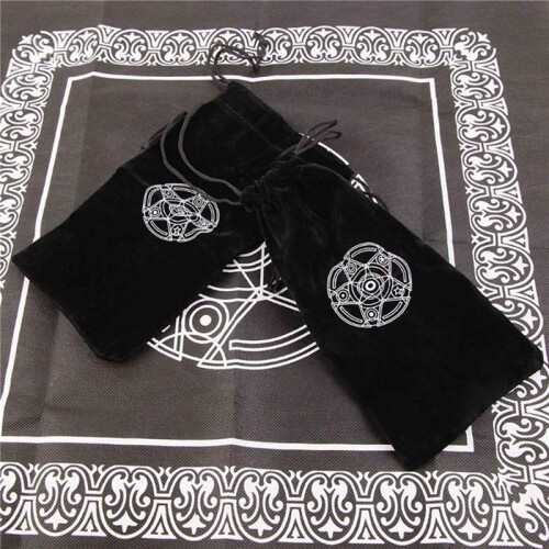 2 PC Tarot Storage Bags Altar Tarot Box Tarot Card Divination Bag Board Game Drawstring Package 1