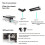 2X GPU Support Frame Adjustable GPU Brace Prevent Sagging Video Card Support Bracket for Chassis 12cm Fan Position Black 3
