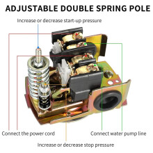 5X Pessure for Well Pump, 40-60Psi Water Pressure Adjustable Differential, 1/4 Inch Female NPT