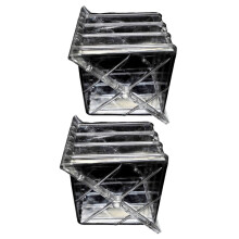 2X Große Größe Kunststoff Klares Herz Quadrat Wassermelone Wachsende Form Transparente Frucht Wachstum Formung Form