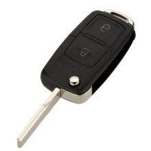 5X 2 Button Keyless Entry Remote Flip Folding Car Key Fob Shell Case and Button Pad Compatible with MK4 Bora