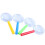 16Pcs Plastic  Magnifying Glass Children's Toys 2