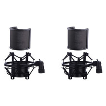 2X Microfoonschokhouder met Microfoonfilter Voorruitophanging Schokhouderhouder Clip