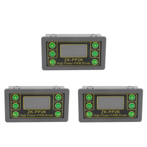3X ZK-PP2K PWM  3.3-30V 12V 24V Motor Speed Controller Regulator 8A 150W Adjustable LED Dimmer Pulse Frequency