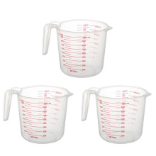 3X 1000Ml Measuring Cup Baking Tool Kitchen Tool High Quality Plastic Measuring Cup Tool Cup with Scale