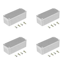 4X Diecast Aluminium Electronics Project Box Case Enclosure Instrument 1590A Style Guitar Effects Aluminium Stomp Box