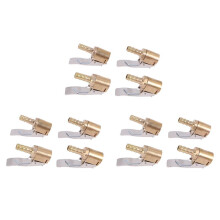 12Pc 6Mm Auto Air Pump Chuck Clip Car Truck Tyre Tire Inflator Valve Connector Car Open Brass Stem Tire