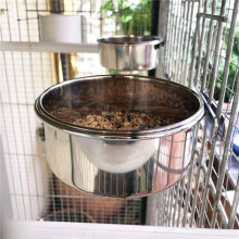 6 Pack Bird Cage Food Water Dispenser Food Dish Bird Feeder Cup for Cage, Stainless Steel Bird Food Holder
