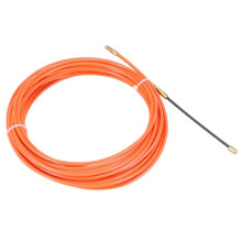 2pièces 4Mm 10 MÈTres de Dispositif de Guidage Orange Nylon Câble ÉLectrique Push Pullers Duct Snake Rodder Fish Tape Wire