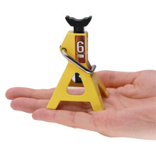 3X Cavalletti Metallici Altezza 6 Tonnellate Regolabili per 1/10 RC Camion Cingolato Auto Trx4 SCX10 Simulazione Arrampicata Veicoli-Giallo