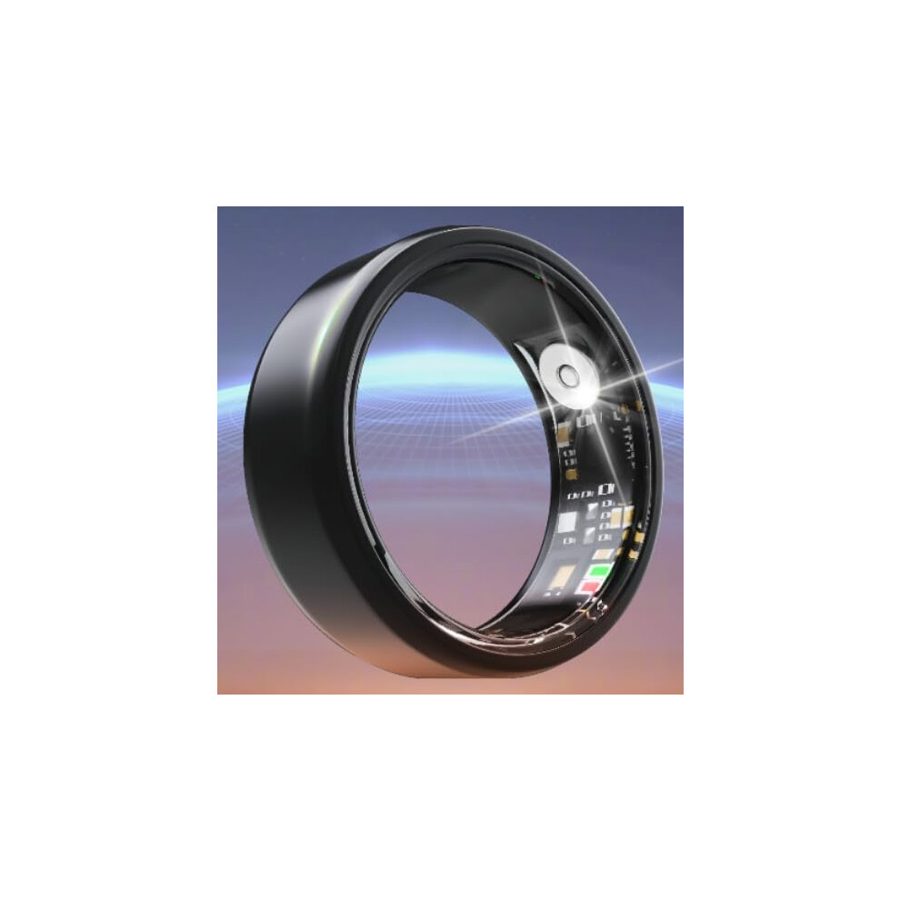 Smart Ring with Continuous Health Tracking, Heart Rate and Blood Oxygen Monitor, Waterproof IP68 Design
