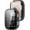 Screen Protector Case 2 Pack 9H Tempered Glass HD Clear Full Coverage (Black/Clear) for Amazfit Bip 6 5