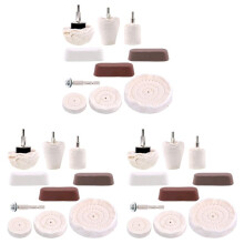 30 Pcs Buffing Pad Polishing Wheel Kits with 9Pcs Rouge Compound with 1/4 Inch Handle, for Manifold, Aluminum