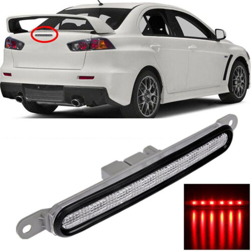 2X Rear Tail Light Third Center Lamp LED High Mount Brake Light 8334A065 for  Lancer Evolution EX 2008-2016 2