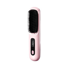 Piastra per Capelli USB Senza Fili, Spazzola Lisciante, Arricciacapelli e Lisciante, 3 Impostazioni di Calore Regolabili per Tutti I Tipi di Capelli
