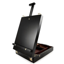 Adjustable Tabletop Art Easel, Beechwood Drawing Easel with Storage Compartment for Artists & Beginners, for Painting B