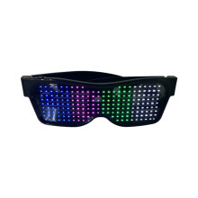 LED Glasses Multilingual DIY Text RGBW for Rave Party Music Festival Glow Glasses APP Control