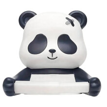 Porta-Papel Higiênico Parede em Formato Panda Desenho Animado, Material Plástico com Acabamento em Pintura Eletrostática, Suporte para Rolo Papel