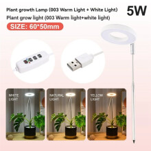 Lampada Solare A LED per Interni A Spettro Completo con Dimmer A 4 Velocità per Piante Carnose, Fiori, Piante Viridi, Luce di Riempimento Telescopica