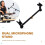 Microfono Professionale con 2 Clip per Supporto Microfono, Registrazione Stereo per Interviste, Discorsi, Coro, Supporto da Pavimento 4