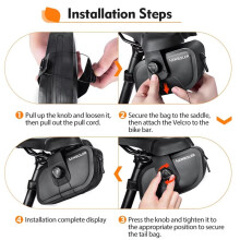 NEWBOLER  Bicycle Saddle Bag  Small 1L Bike Bag Portable Multi Function Bags Cycling Tail Bag Bike Accessories