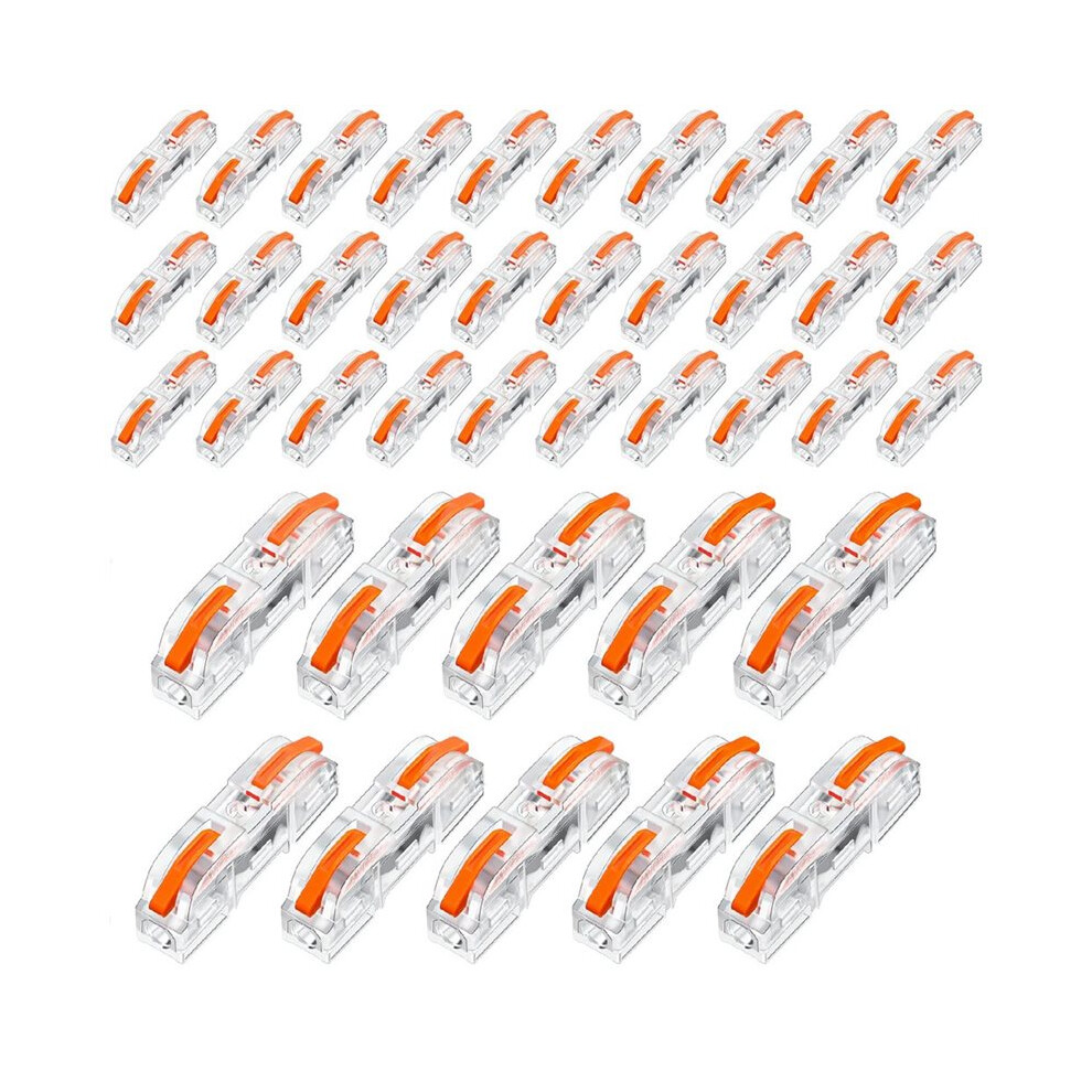 40Pcs Quick-Connect Terminal Wire Connectors Inline Wire Cable Connector Quick Compact Cable Connector Transparent A 6033963074096