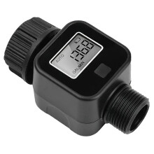 99999L LCD Water Meter 3/4" IPX6 Multi-Mode Real- AVG/Total for Gardening Agricultural Irrigation Monitoring UK Plug