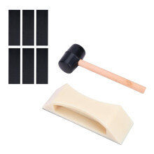 Verktygssats för Golvfogfixering med Gummiklubba och Slagkloss i Nylon för LVP-, Vinyl-, Laminat-, Trä- och Trägolv