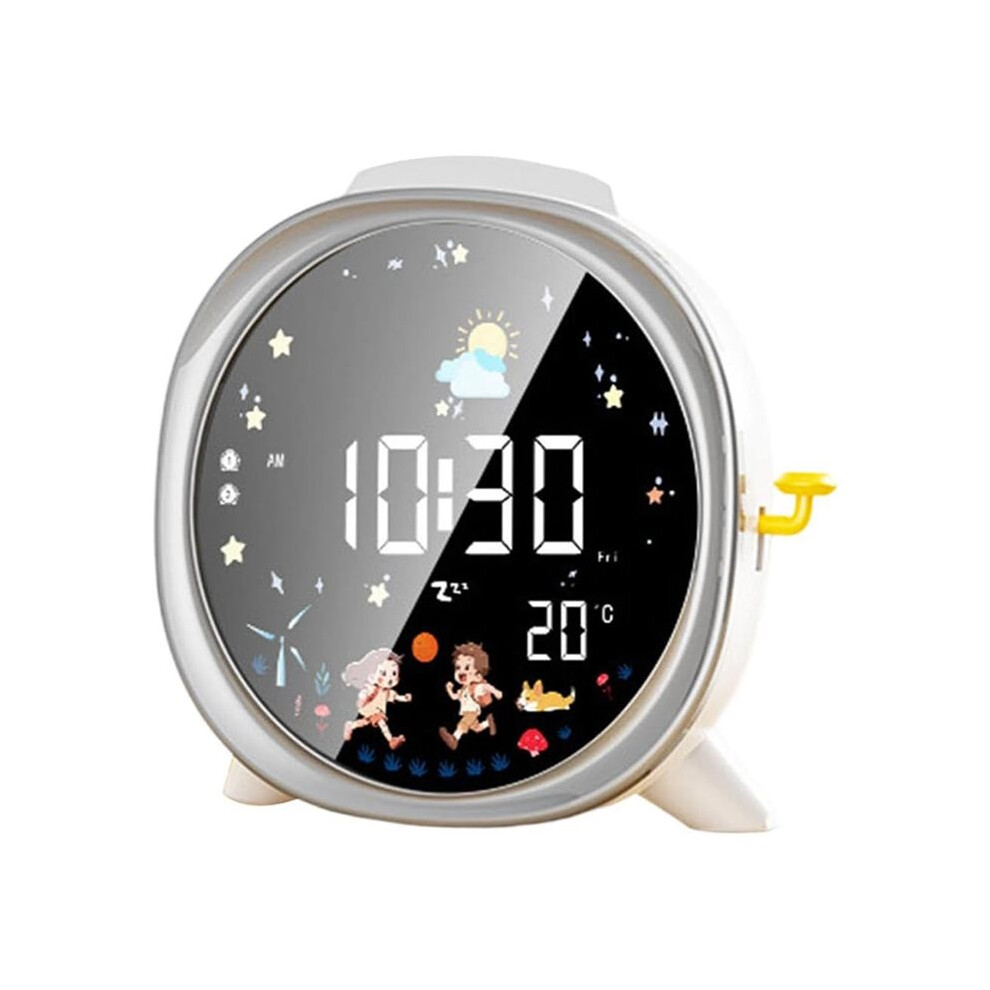 Lcd Digital Alarm Clock With Night Intelligent Wake Function Double Alarm Temperature Display For Bedroom Kids Light 6034264306305