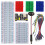 Breadboard Kit 830-Hole Breadboard Power Module 400-Hole Breadboard + 1 Set 65Pcs Flexible Breadboard Jumper Wires 1